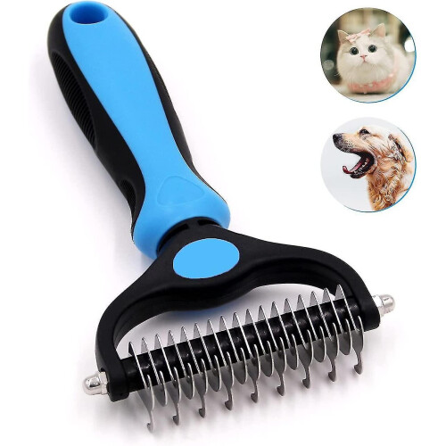 Pet Grooming Tool, Two Sided Undercoat Rake, Safe And Effective Comb 1