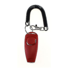 Two-in-one Clicker Pet Training Clicker Pet Clicker Whistle Dog Training Whistle Yellow