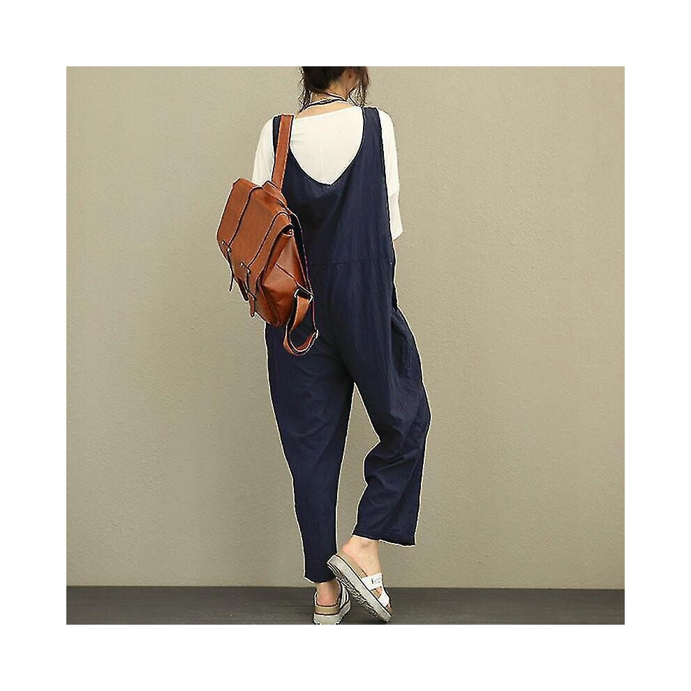 Women Overalls Baggy Dungarees Strappy Romper Trousers Oversized Jumpsuit Playsuit-image-OPC-PBZG9KM-NEW