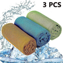 3 Pcs Cooling Towel Microfiber Towel For Instant Cooling Relief, Cool Cold Towel For Yoga Golf Trave