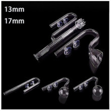 Zrdr Glass Pipe Lily Poppy Peony Spin Surface Skimmer Inflow Outflow 12mm 16mm Aquarium Water Plant