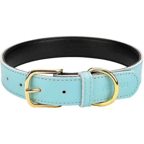 Basic Classic Padded Leather Pet Collars For Cats Puppy Small Medium Dogs