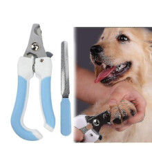 Two-piece Pet Toe Stainless Steel Cat And Dog Nail Clipper Filee, Size:S(Blue)