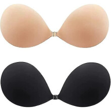 Adhesive Bra Invisible Sticky Strapless Push Up Backless Reusable Silicone Covering Nipple Bras