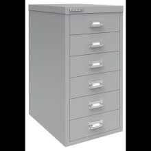 Bisley Multi Drawer Cabinet 6 Drawers Silver