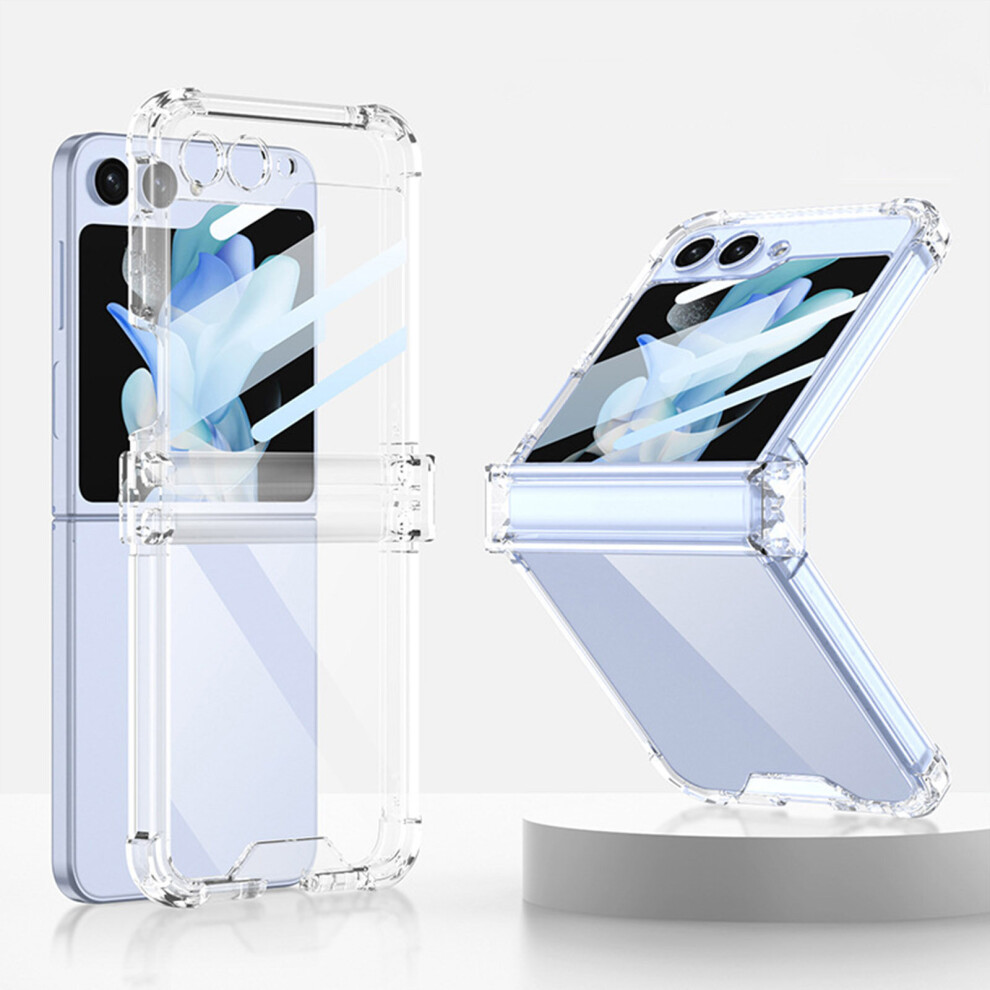 (clear) Z Flip 5 Case with Hinge Protection Clear Samsung Flip 5 CaseProtective Cover for Samsung Galaxy Z Flip 5 5G 2023