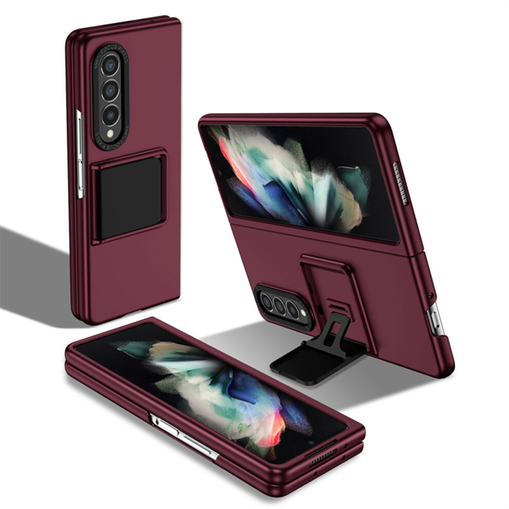 (burgundy) Galaxy Z Fold 5 Case with Invisible Kickstand Protective Cover Case for Samsung Galaxy Z Fold 5 5G 2023