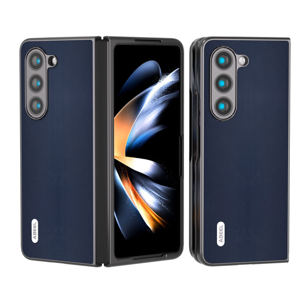(blue) for Samsung Galaxy Z Fold 5 Case, Z Fold 5 Leather Case Ultra-Thin Shockproof Cover Case for Samsung Z Fold 5 2023