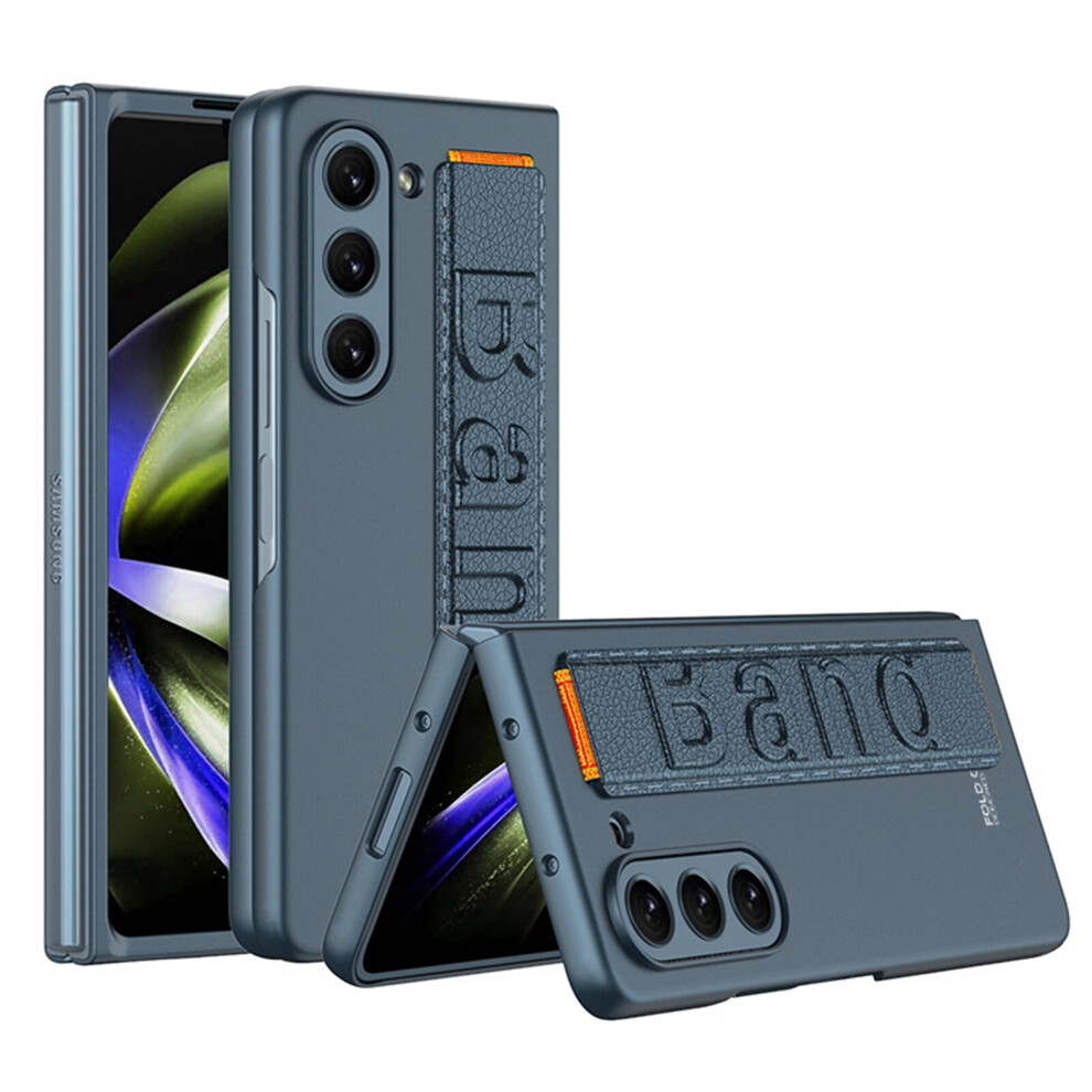 (green) Z Fold 5 Case with Wristband, Shockproof PC Frame Full Body Protective Cases for Samsung Galaxy Z Fold 5 5G 2023