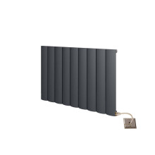 (850mm, Anthracite) Electric Luka Horizontal Aluminium Panel Radiators - 600mm High