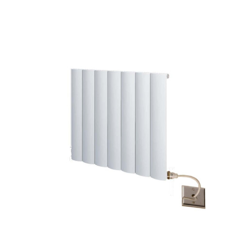 (850mm, White) Electric Luka Horizontal Aluminium Panel Radiators - 600mm High