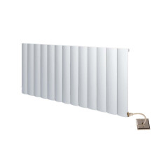 (1230mm, White) Electric Luka Horizontal Aluminium Panel Radiators - 600mm High