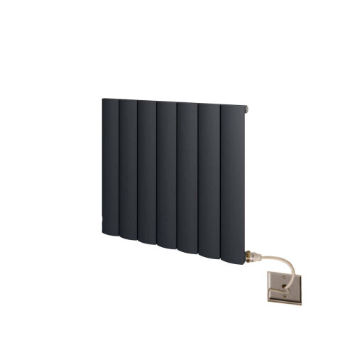 (660mm, Anthracite) Electric Luka Horizontal Aluminium Panel Radiators - 600mm High