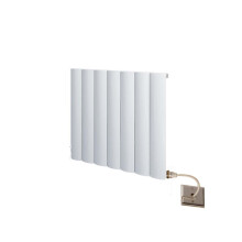 (660mm, White) Electric Luka Horizontal Aluminium Panel Radiators - 600mm High