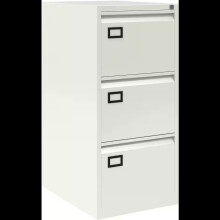 Bisley Filing Cabinet with 3 Lockable Drawers AOC3 White