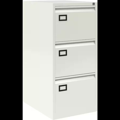Bisley Filing Cabinet with 3 Lockable Drawers AOC3 White