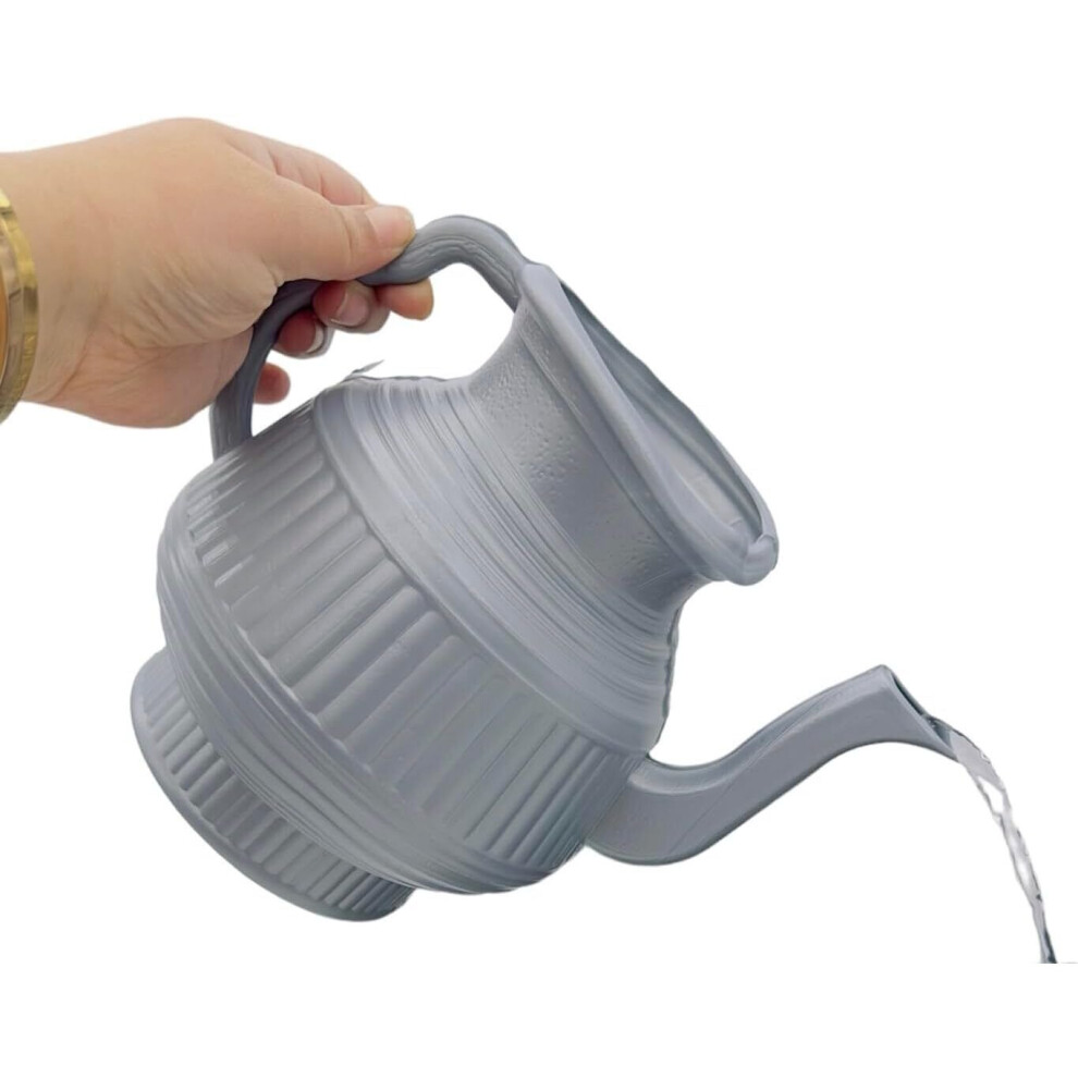 2.25L Bathroom Toilet Lota Bodnar Water Jug Wudhu Pot with Handle Grey