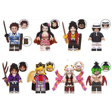 (8PCS-C) 24PCS Demon Slayer Series Children's Toy Fit Lego