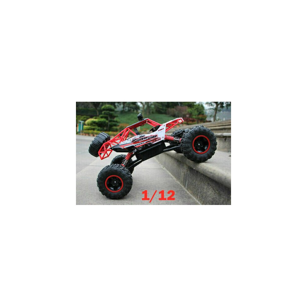 (  Red,   36cm(1:12)) Large Remote Control RC Cars Big Wheel Car Monster Truck 4WD Kid Toy Electric