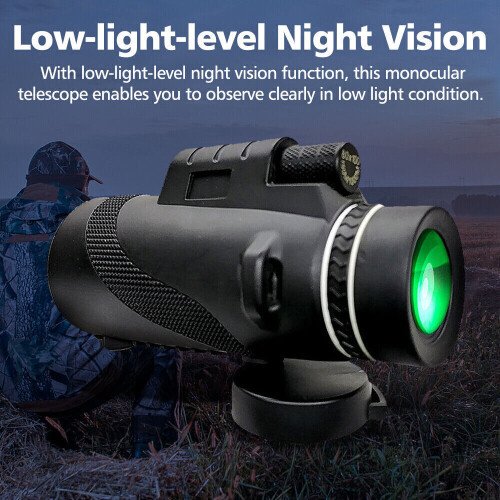 Handheld Hunting Camping Telescope Monocular HD Day Night Vision Optical