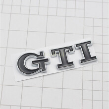 (Black) GTI 3D Badge Emblem Sticker Decal for VW Polo Golf