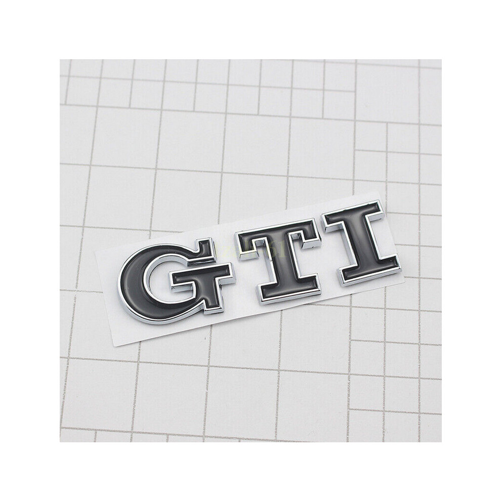 (Black) Gti 3D Badge Emblem Sticker Decal For Vw Polo Golf Black 5601103444002