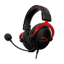 HyperX Cloud II Red Gaming Headset for PC/PS4/PS5 – 7.1 Virtual Surround, USB Audio Control Box, Detachable Microphone