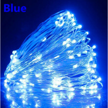 (10m-100LED, Blue ) USB LED Micro Rice String Fairy Lights Party Decor