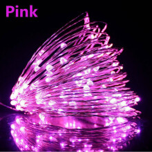 (30m-300LED, Pink ) USB LED Micro Rice String Fairy Lights Party Decor