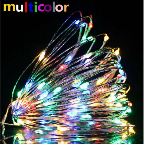 (30m-300LED, Colourful	) USB LED Micro Rice String Fairy Lights Party Decor