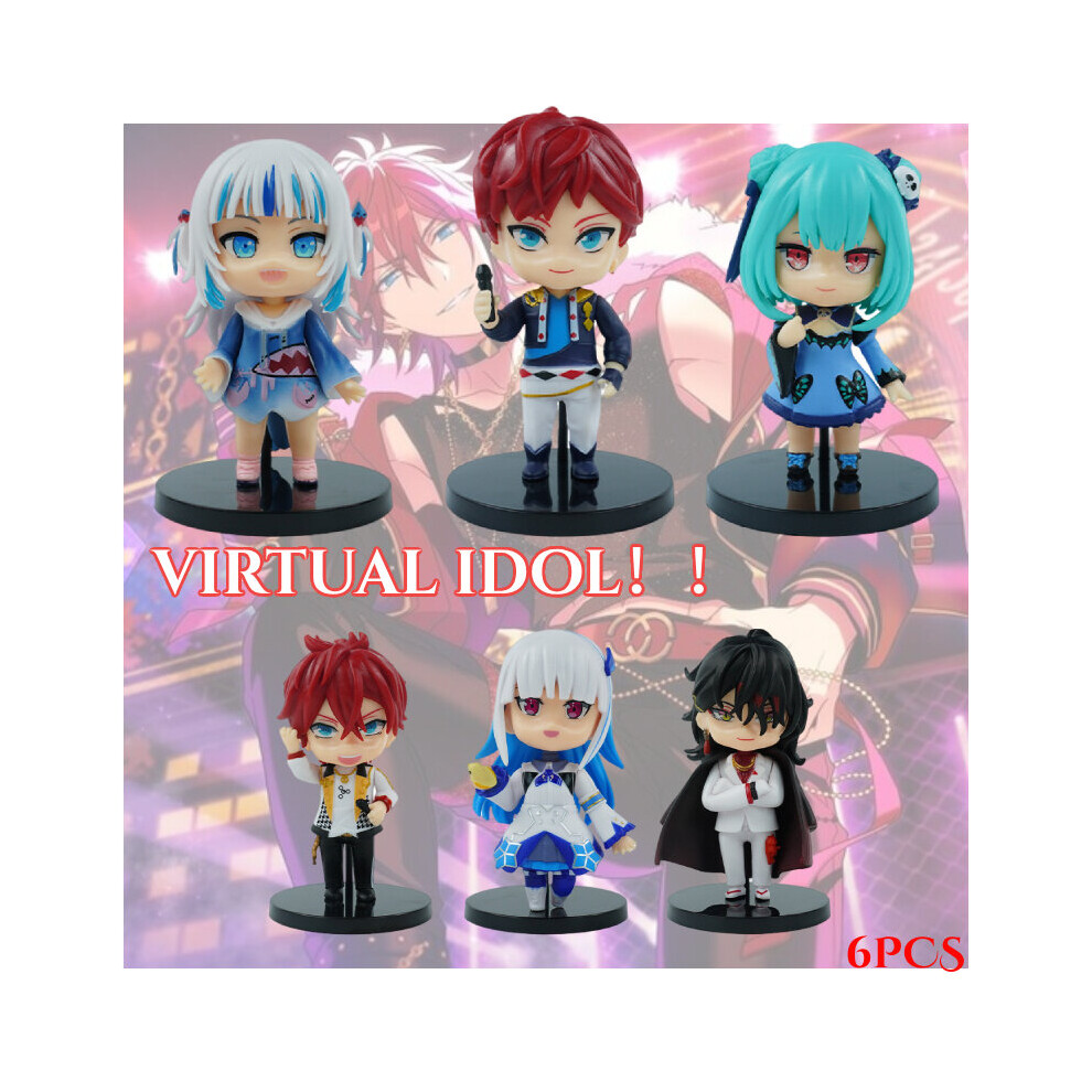 6pcs Hololive Anime Vtuber Figure Gawr Gura Vox Model Doll Toys Collection  Gift on OnBuy