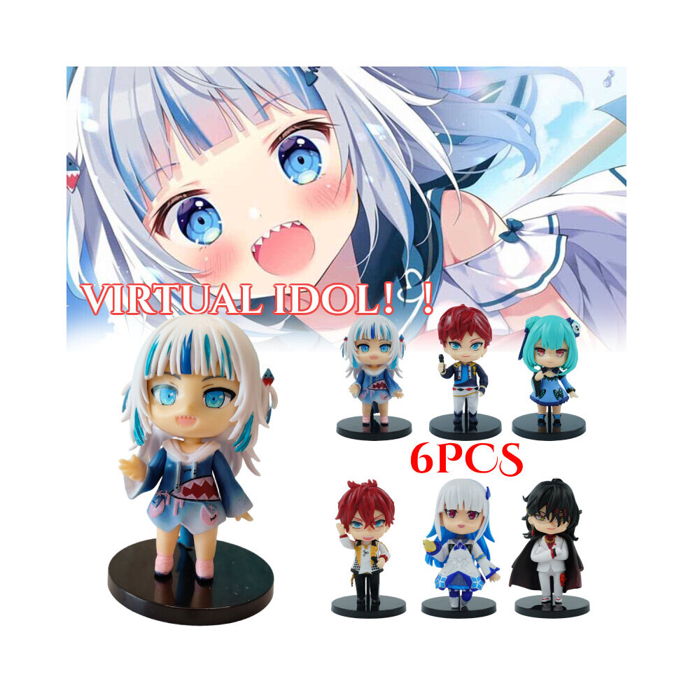 6pcs Hololive Anime Vtuber Figure Gawr Gura Vox Model Doll Toys Collection  Gift on OnBuy