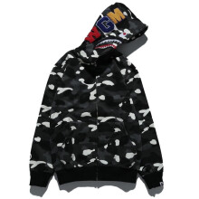 (Camouflage, M) A Bathing Ape Camouflage Coat Shark Head Full Zip Jacket Sweatshirt Hoodie