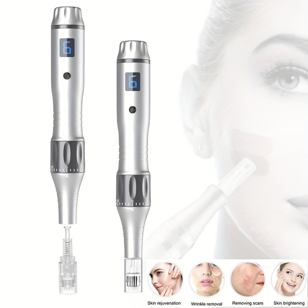 Irich Microneedling Pen Professional Kit with 20 Replacement Cartridges Skin Care Tool