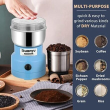 Moinho de cafÃ elÃtrico de 300W e 8 lÃminas Moinho de grÃos e nozes Misturador de especiarias