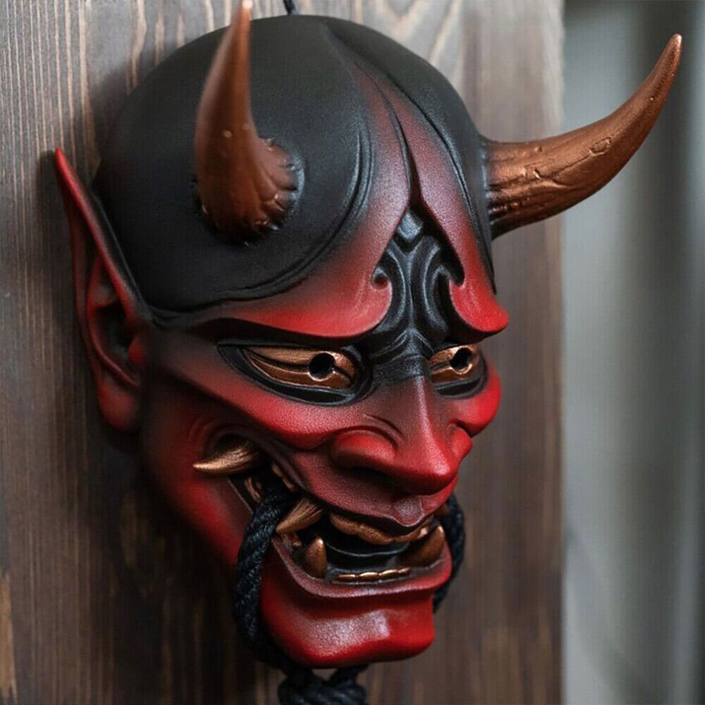 Flemye Halloween Japanese Hannya Prajna Devil Noh Kabuki Demon Oni Samurai Mask Latex Not,Specified
