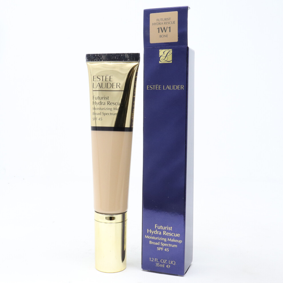 (1W1 Bone) Estee Lauder Futurist Hydra Rescue Moisturizing Makeup Spf 45 1.2oz  New With Box