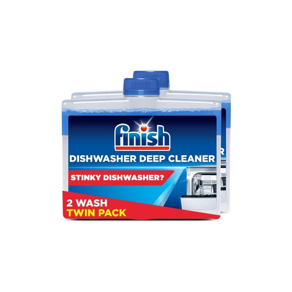 Finish Dishwasher Machine Cleaner | Original | Pack of 2, 250ml Each |Deep Cleans and Helps to prolong life of your dishwasher