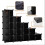 Shoe rack with shelf black modern Storage Bookshelves Clothes 16 Cube 6