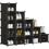 Shoe rack with shelf black modern Storage Bookshelves Clothes 16 Cube 9