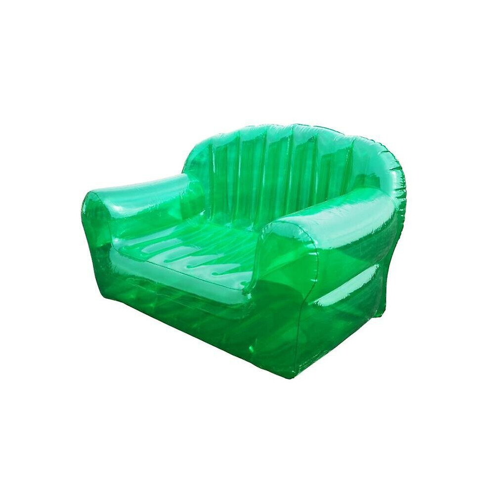 (Green) Inflatable Sofa Chair Seat  Transparent Sequins  Sofa