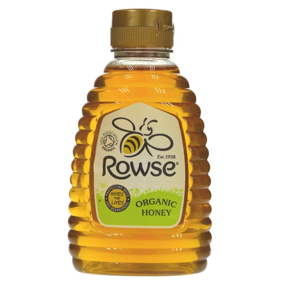 Rowse Squeezable Organic Honey 340g ( pack of 6 )