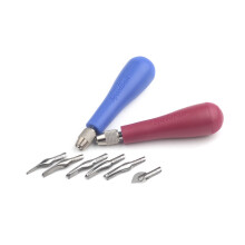 Speedball Lino Cutter #2 (2 x Handles & Cutters #1 to #6)