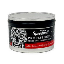 Speedball Professionelle Relieffarbe, Crimson Red, 8 Unzen Dose