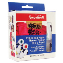 Speedball Fabric & Paper Block Printing 6 Ink Set