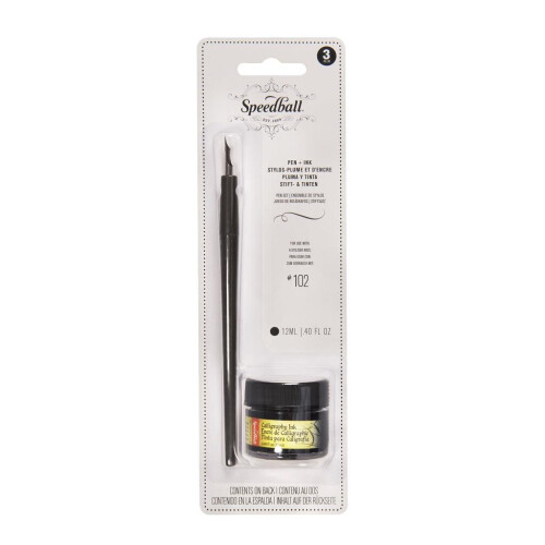 Speedball Καλλιτεχνικά Προϊόντα Στυλό & Μελάνι, Σετ 2 Τεμαχίων, Μαύρο