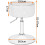 1x Velvet kitchen bar chair adjustable 6