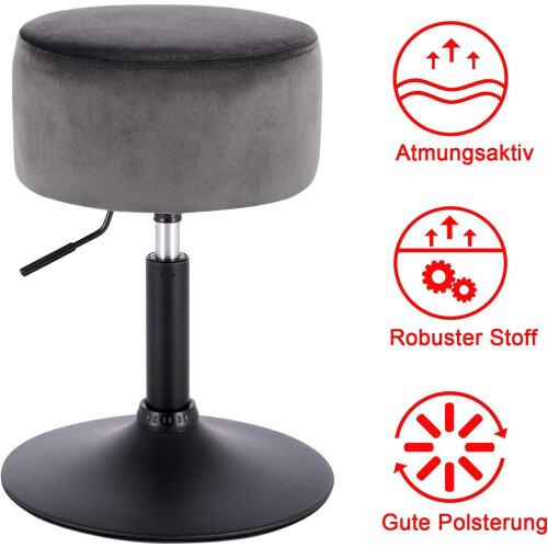 1x Velvet kitchen bar chair adjustable 2