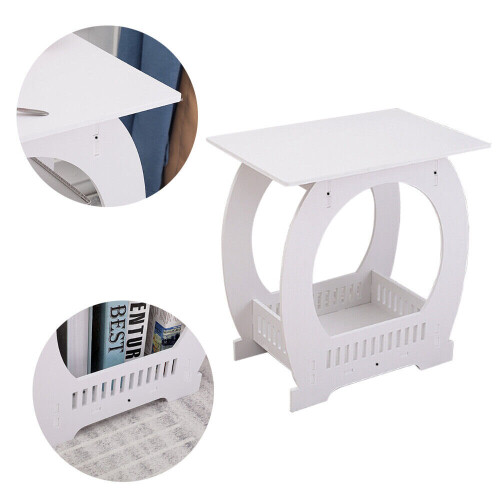 White Small Bedside Table 1
