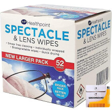 Healthpoint Glasses Wipes - 312 Individually Wrapped Lens Wipes - Also Suitable for Cameras, Binoculars & Smartphone Screens